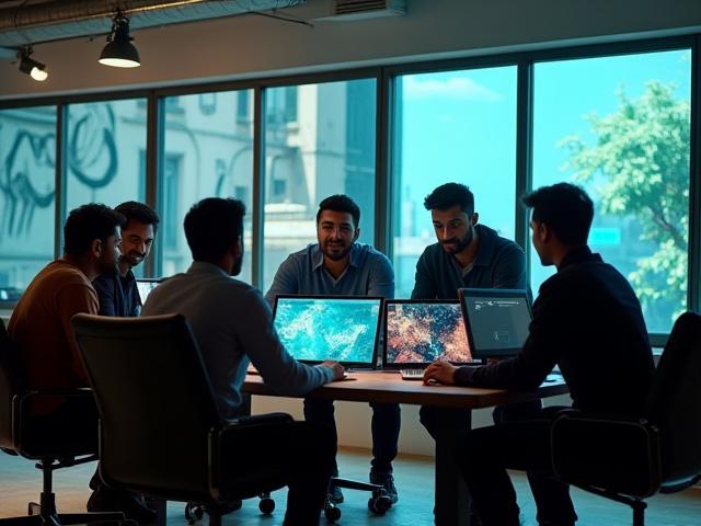 चित्रका गिल्ड टीम साथ काम करते हुए